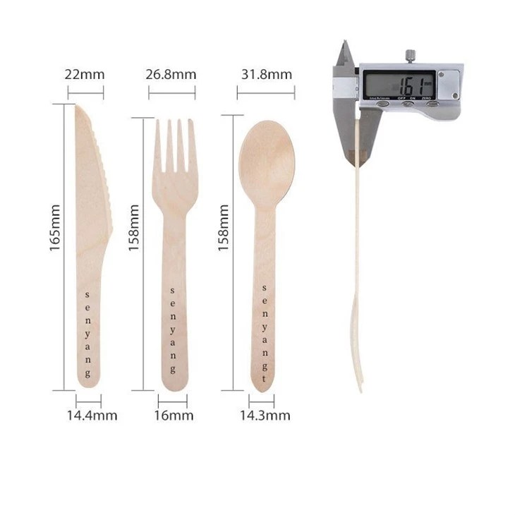 Bamboo Cutlery Set Spoon Fork Knife