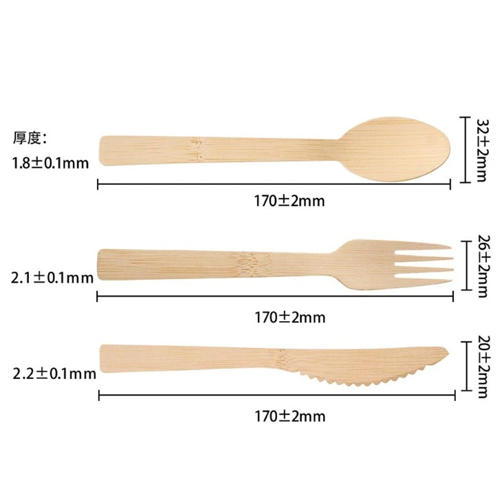 Bamboo Cutlery Set Spoon Fork Knife